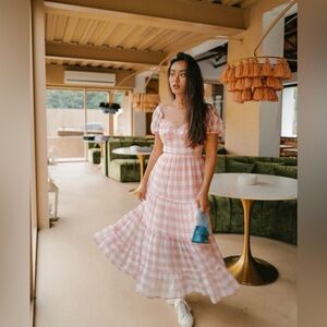 French Painting Gingham
Midi Dress